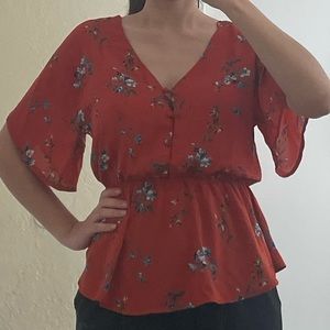 Top / shirt floral, ( size s )